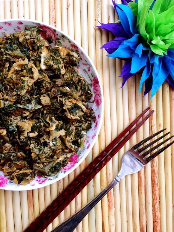 美味的香椿炒鸡蛋