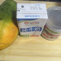 自制木瓜奶昔做法图解1)