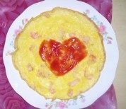 美味的北极虾煎蛋