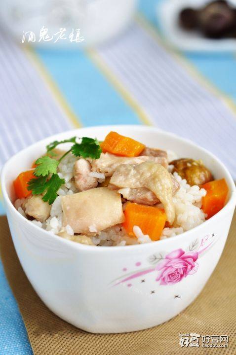 栗子鸡肉米饭