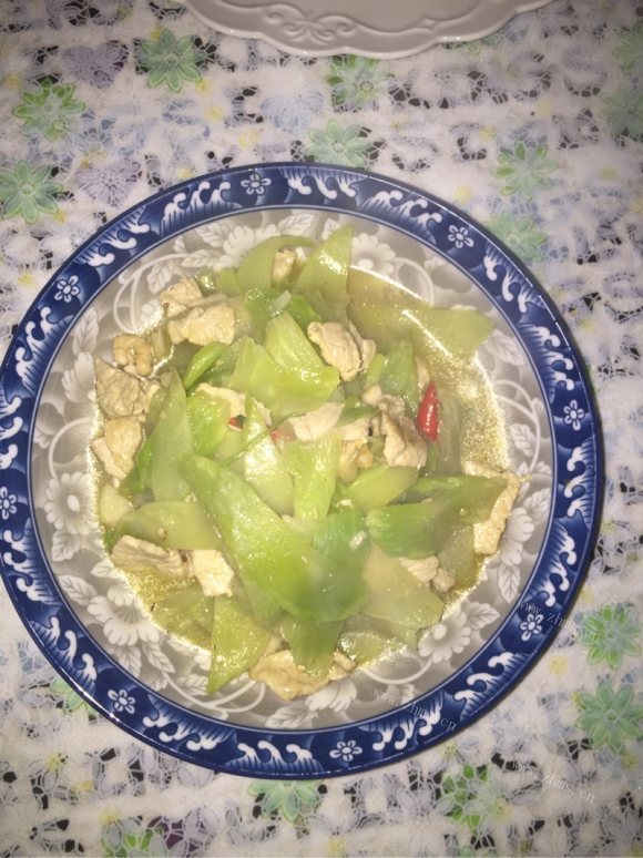 特色美食莴笋炒肉片