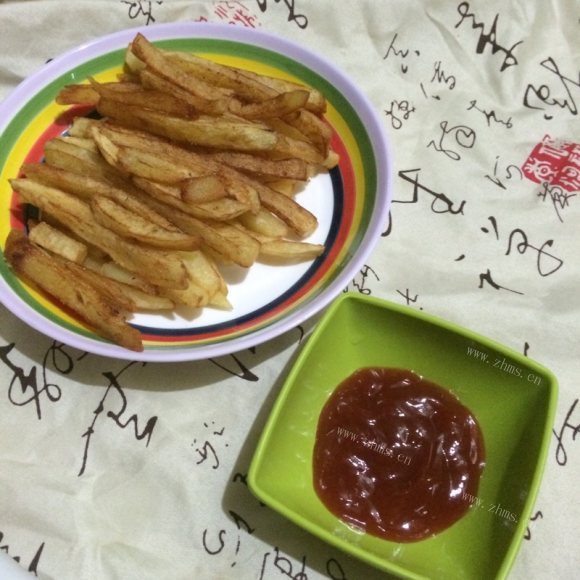美味佳肴般的自制炸薯条