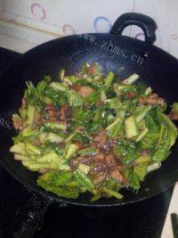 家常菜小白菜炒肉