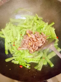美味的苦瓜炒肉做法图解9)