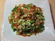 美味的辣椒炒鱿鱼