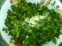 咸鲜的蒸茼蒿丸子做法图解5)