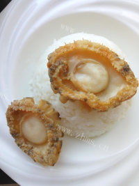 美味的鲍鱼捞饭做法图解5)
