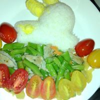 自制小兔子创意饭团做法图解9)