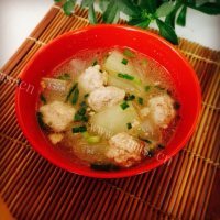 美味的冬瓜肉丸汤