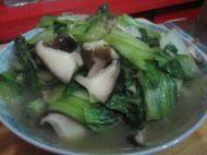 鲜嫩的香菇炒油菜