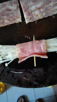 美味可口的培根金针菇卷做法图解3)