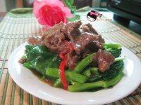 家常菜芥蓝炒牛肉