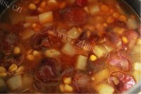 特下饭的香肠焖饭做法图解8)