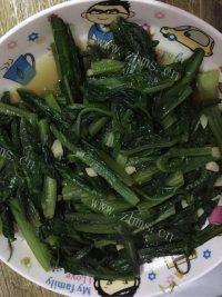 喷香的清炒油麦菜做法图解6)