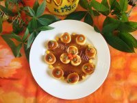 美味的玉子豆腐蒸虾仁做法图解6)