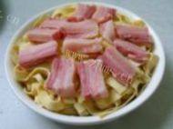 美味的咸肉蒸百叶做法图解4)