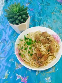 家常肉片炒面做法图解16)