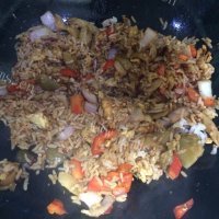 美味的什锦蛋炒饭