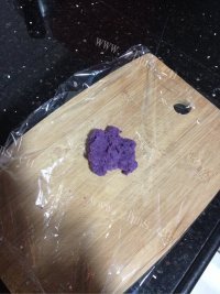 自制紫薯椰蓉球做法图解4)
