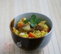 美味的咖喱牛肉饭