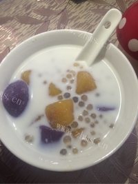 香甜芋圆西米露做法图解7)
