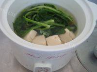 自制鸡汤豆腐小白菜做法图解6)