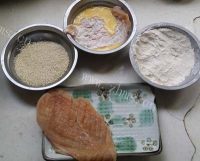 美味的芝麻鸡排做法图解3)