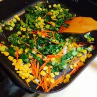美味的杂菜炒饭做法图解6)