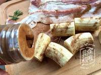 小吃肉桂香蕉培根卷做法图解5)