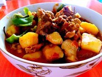 美味的大盘鸡做法图解4)