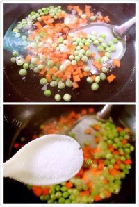 香飘十里的菠萝炒饭做法图解4)