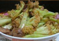 健康的有机菜花炒肉