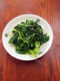 蒜蓉炒茼蒿做法图解9)