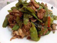 肉片炒荷兰豆做法图解13)