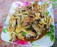 好吃不腻的鲜蘑肉片