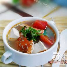 番茄豆腐花蟹汤