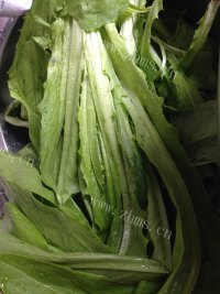 家常菜蒜香油麦菜做法图解1)