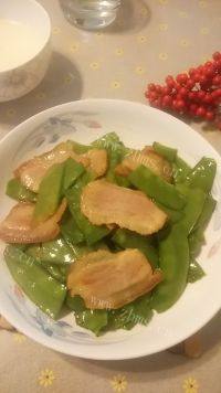 家常菜荷兰豆炒腊肉