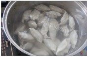 美味的韭菜肉饺