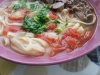 美味的西红柿牛肉面做法图解6)