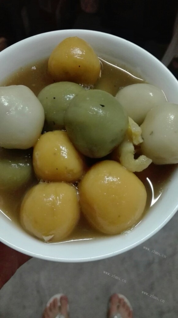 健康彩色汤圆