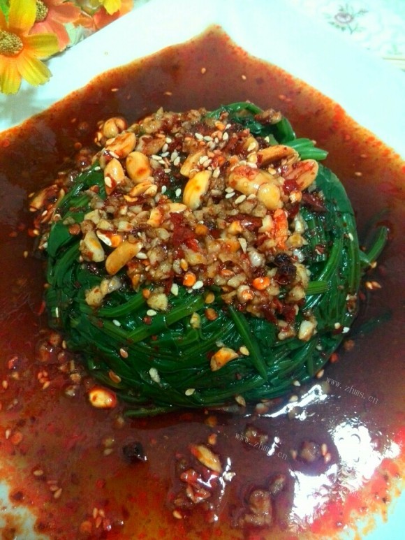 特色美食凉拌菠菜