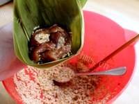 好吃的鲜肉藜麦粽子做法图解6)