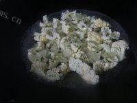 香香的炒花菜做法图解3)
