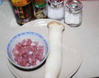 「家常菜」香煎杏鲍菇肉粒做法图解1)