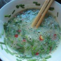 韭菜蛋炒饭自制做法图解4)