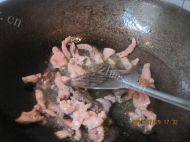 家常菜肉炒扁豆丝做法图解3)