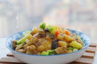 自制黄咖喱鸡肉饭做法图解9)