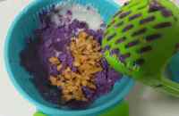 紫薯红枣小松饼的做法图解三