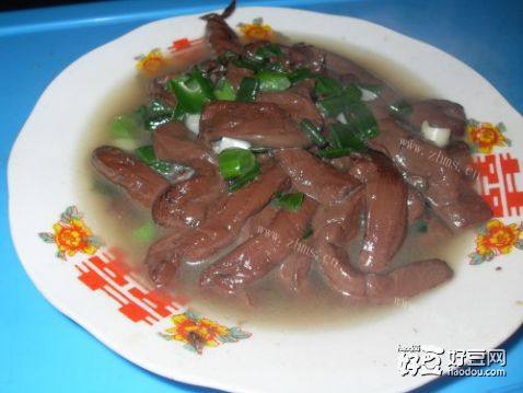 大蒜炒猪血
